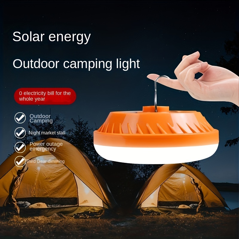 Led Solar Camping Lights, Waterproof Solar Charging Or Usb Charging,  Portable Light, Power Bank Flashlight Survival Kit, Indoor And Outdoor Home  Emergency Lights, Power Outage Hiking, Outdoor Hanging Lights - Temu