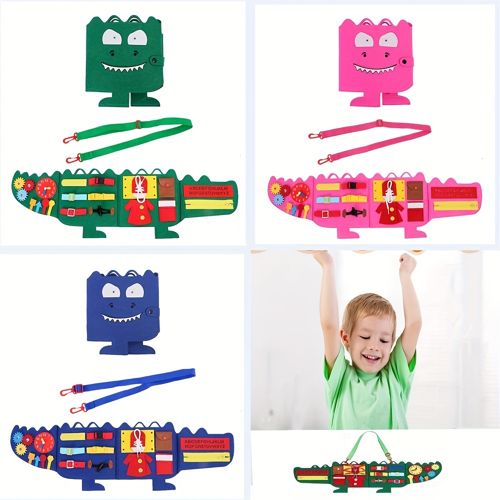 Montessori Toddler Sensory Board Convient Aux 1 2 3 4 5 6 Ans, Jouets De  Voyage Pour Enfants Pour Apprendre La Vie De Base Et La Motricité Fine,  Cadeaux De Noël, Jouets