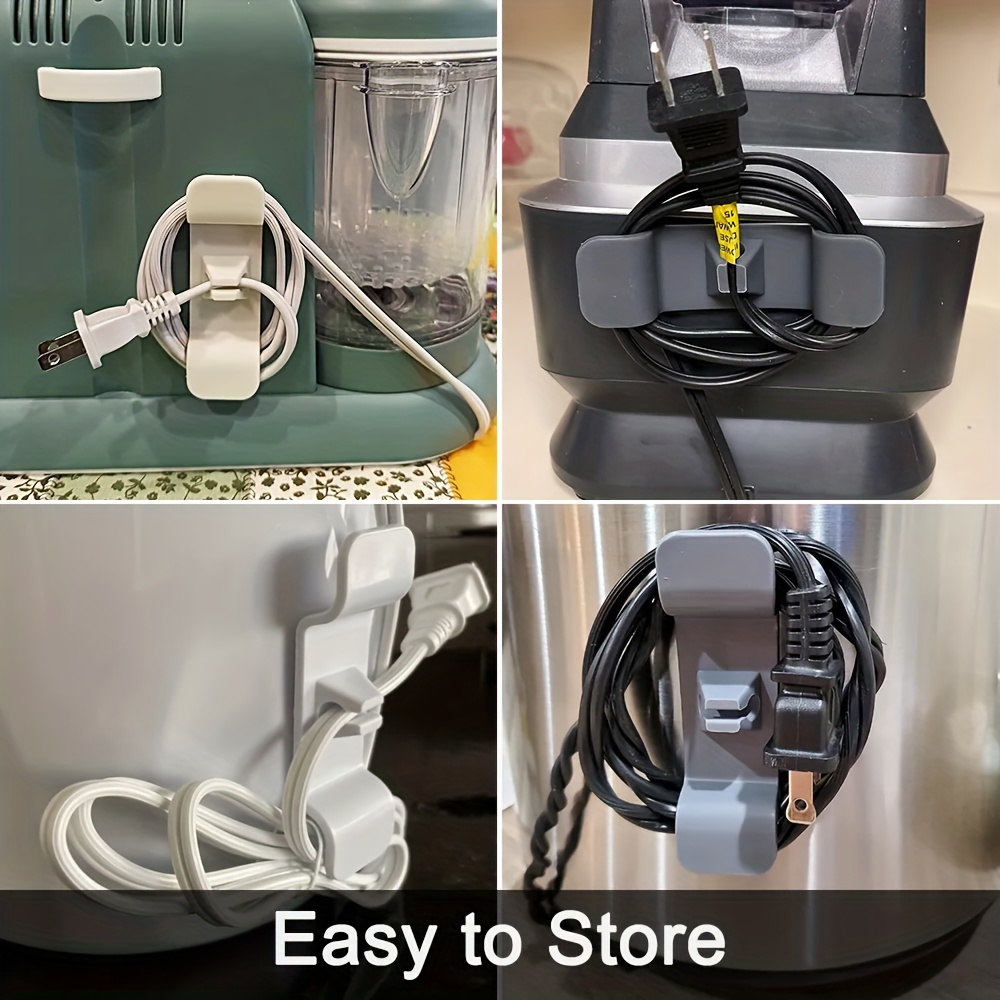 Cord Organizer for Kitchen Appliances, 5pcs 3M Adhesive Cord Wrapper, Power Cords Holder, Cable Organizer Stick Firmly for Mixer, Coffee Maker