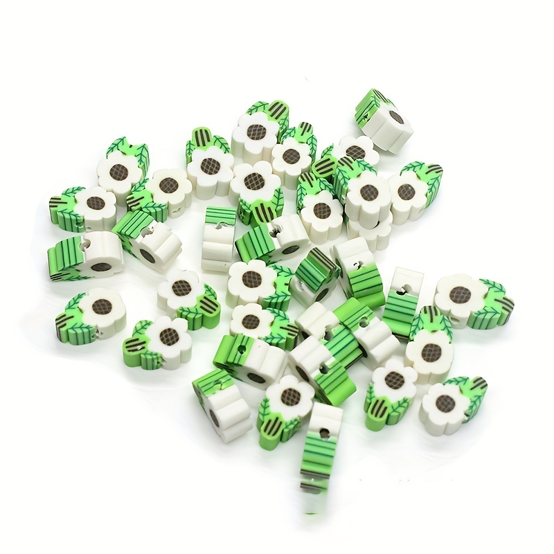 Sun Flower Polymer Clay Beads Spacer Beads For Jewelry - Temu