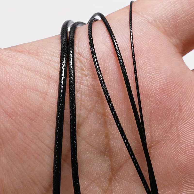 Waxed Cotton Cord String Black Jewelry Making DIY Necklace Thread Rope  Craft 10m