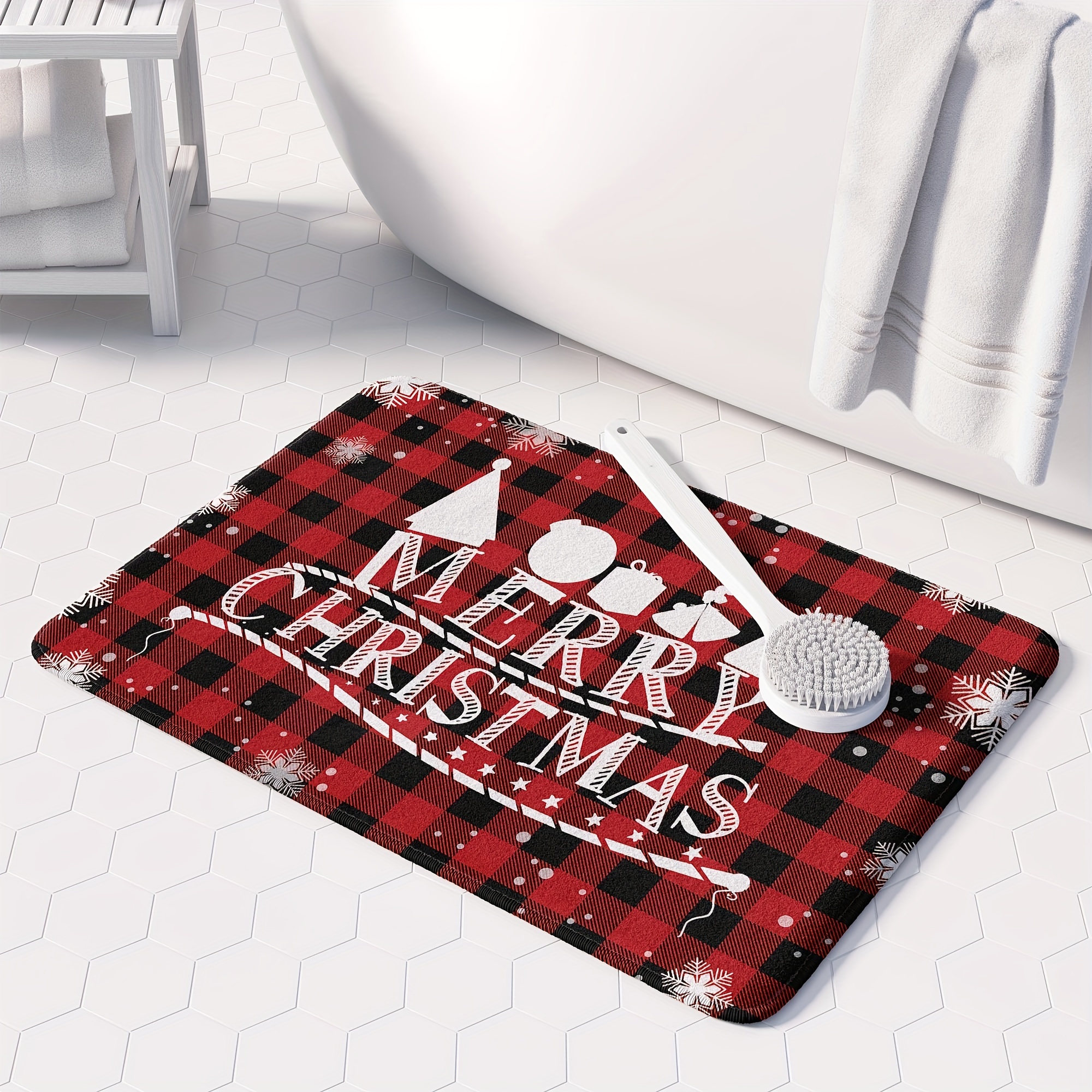 non-slip indoor doormat stylish mat plaid