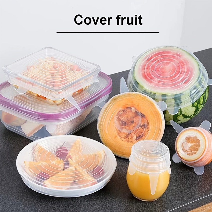 Reusable Silicone Food Covers Fit Any Size - Temu