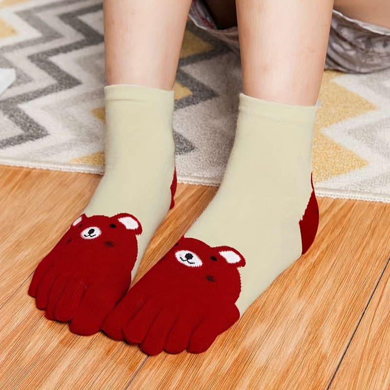 Calcetines para niños con punta de gato, calcetines de algodón de cinco  dedos, calcetines de tobillo