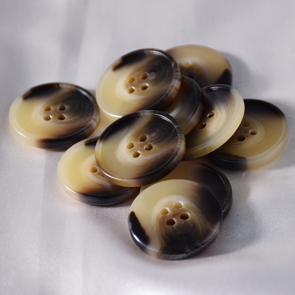 Resin Buttons Pattern Buttons Black Buttons Brown Buttons - Temu