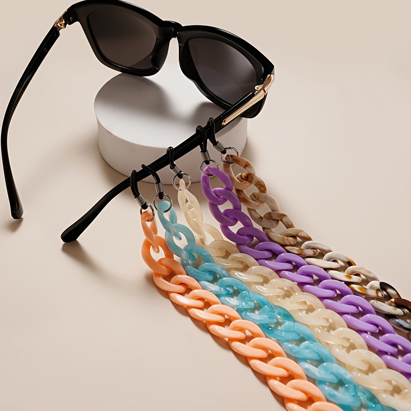 Eyeglass Chain Sunglasses Read Bead Glasses Chain Holder Eyewear Rope  Necklace C