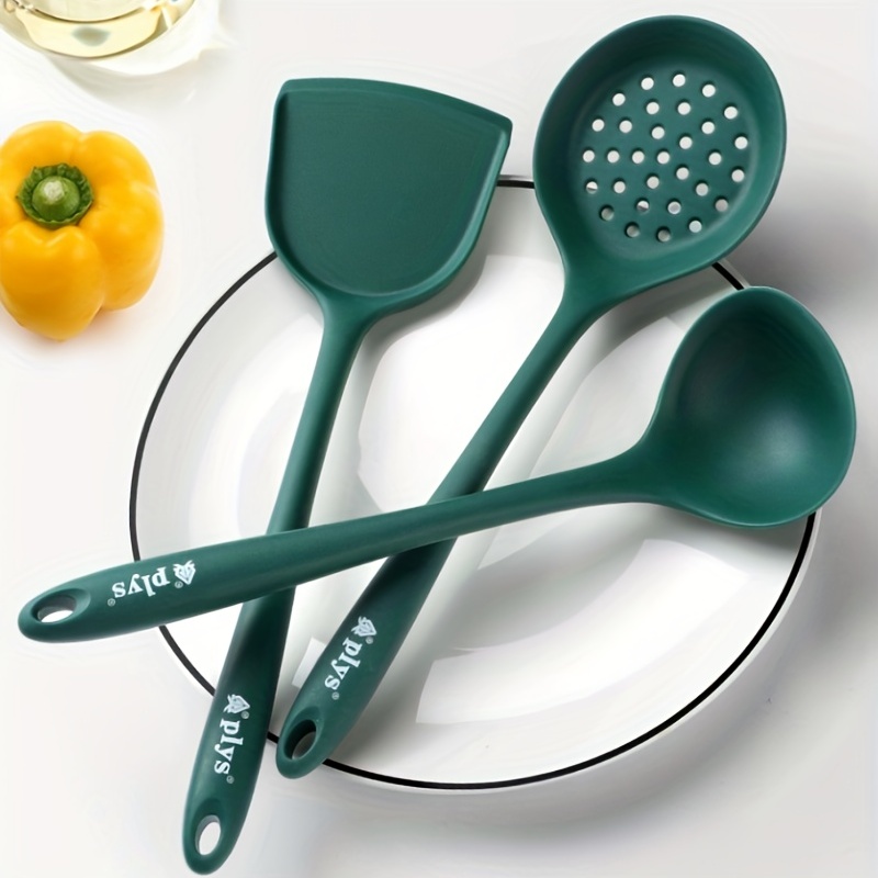 Green Silicone Kitchen Cooking Utensils - Set of 5