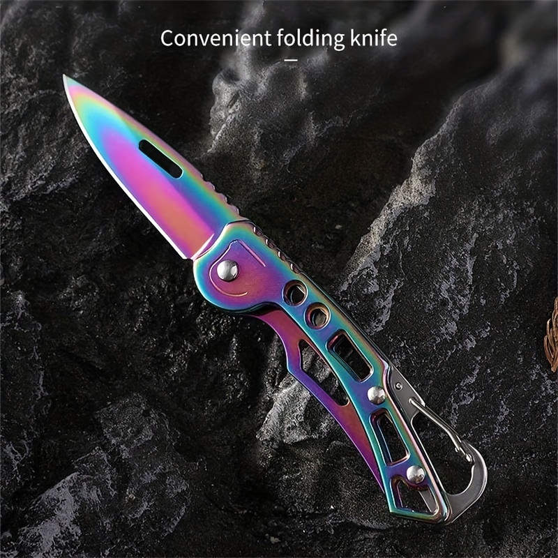 Durable Stainless Steel Folding Knife Hunting Fishing - Temu
