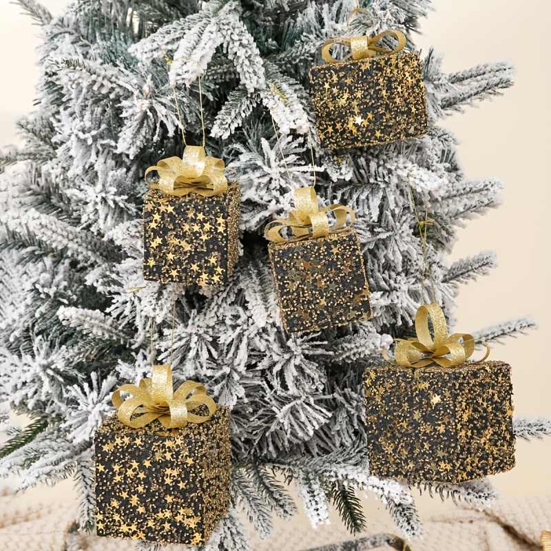 Christmas Ball Decorations Black Sprinkles Shatterproof - Temu