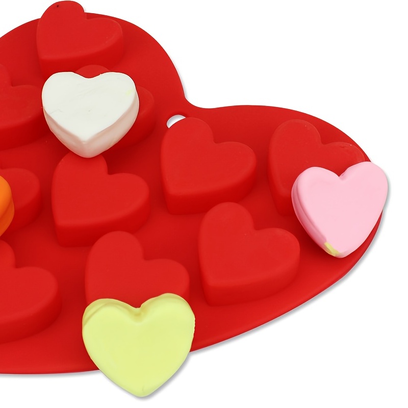 WOPODI 2 moldes de silicona con forma de corazón, regalo de amor, molde de  jabón en forma de corazones, para el día de San Valentín, mano a mano