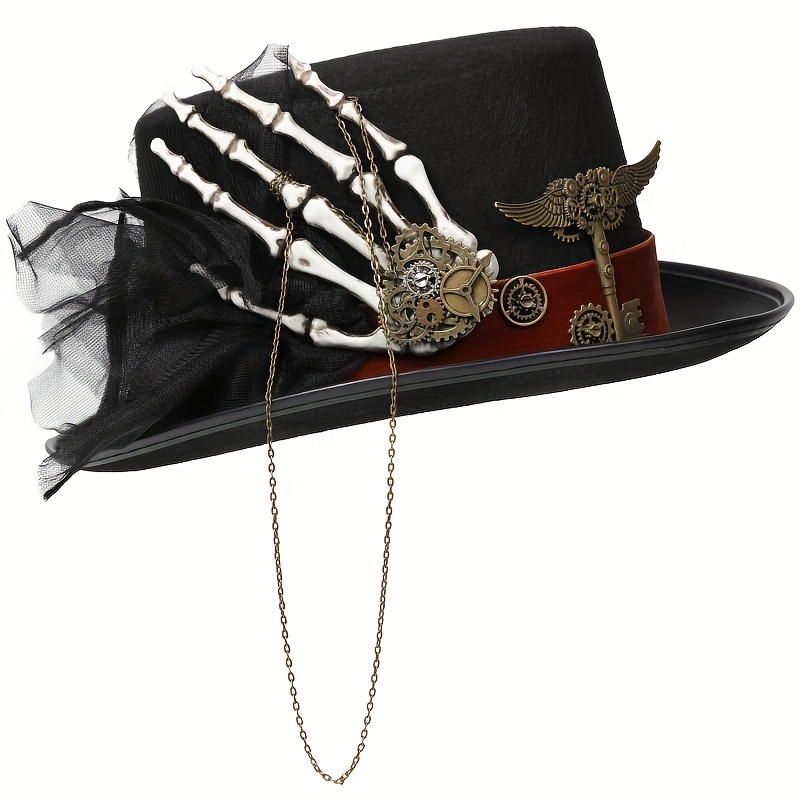  Sombrero de copa para hombre, sombrero de esmoquin, sombrero  victoriano, sombrero de disfraz, sombreros negros para hombres, tocado de  novia, sombreros de vestir, sombrero de mujer, sombrero de mujer,  accesorios para