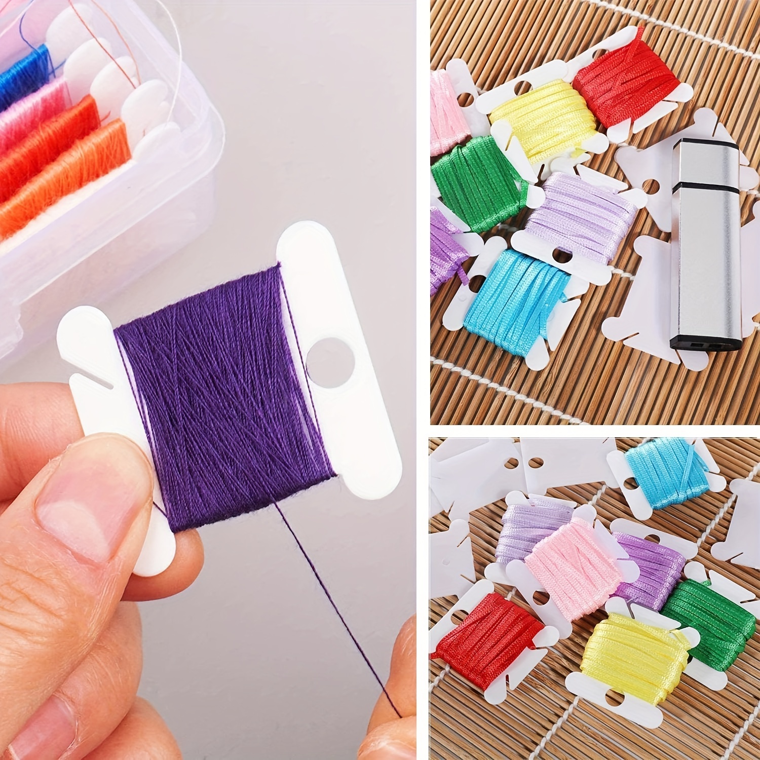 Plastic Embroidery Floss Thread Organizer Floss Organizer - Temu