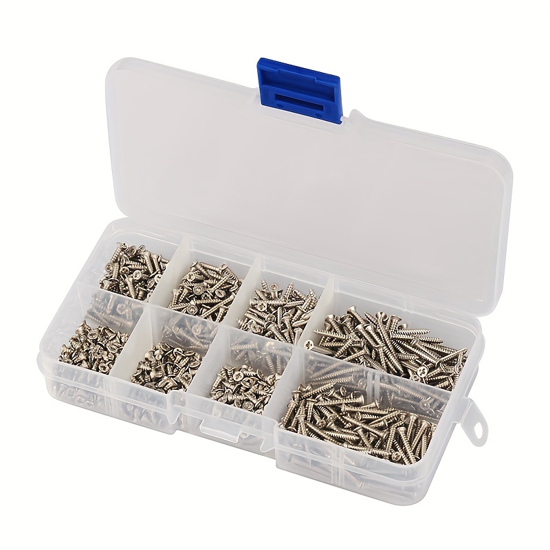 800pcs Stainless Steel Self Tapping Screw Assortment Kit