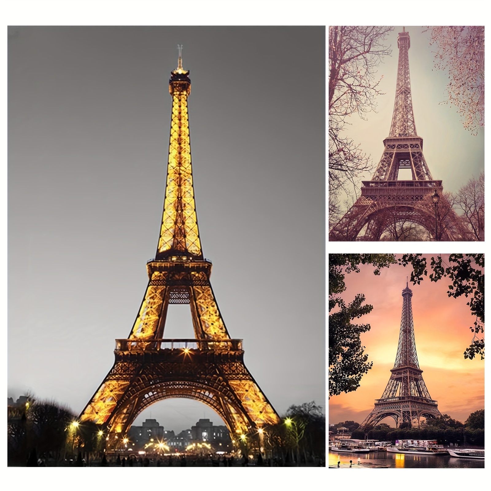 Canvas Poster Modern Art Lightpink Paris Eiffel - Temu