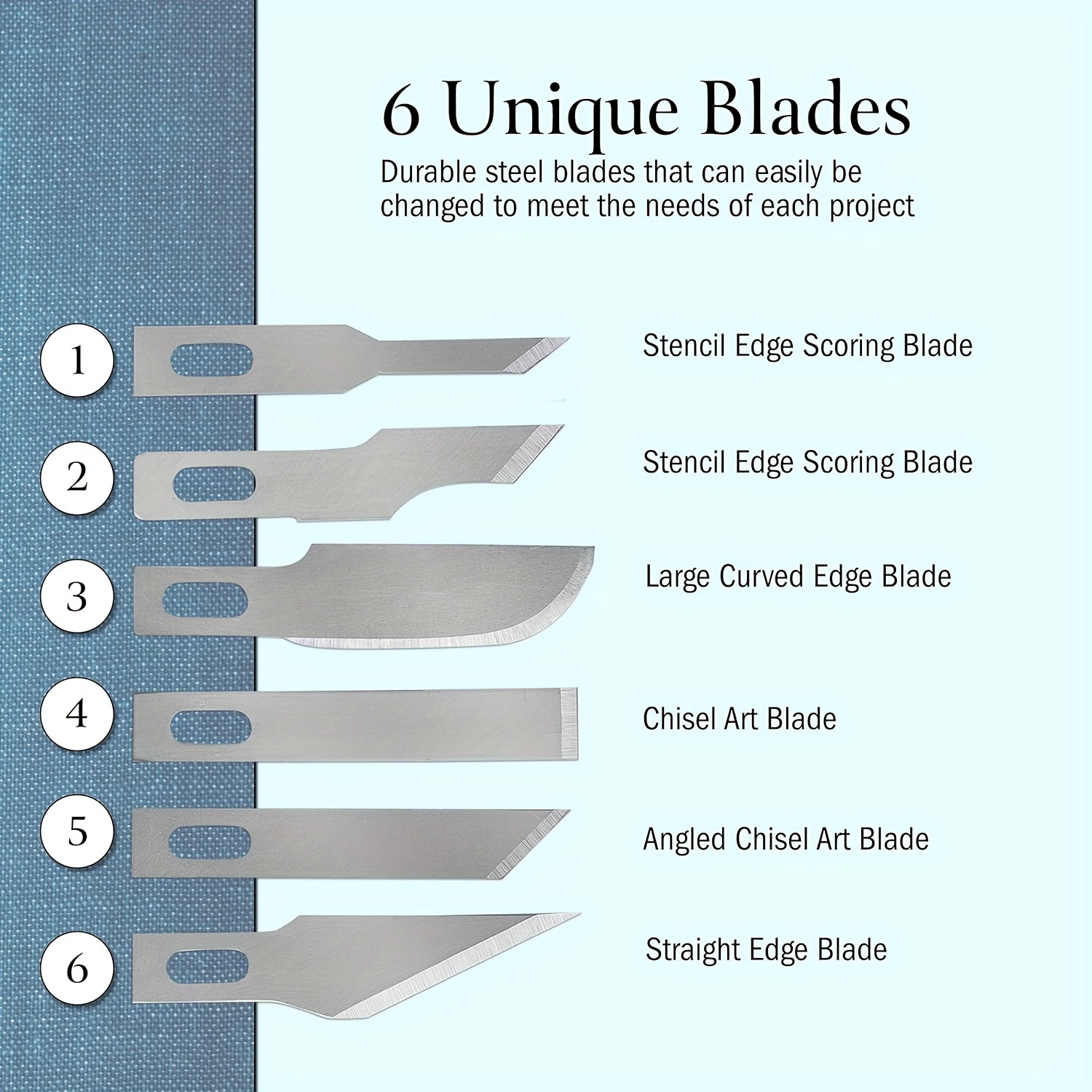 Precision Hobby Knife Set 6 Carbon Steel Art Knife Blades - Temu