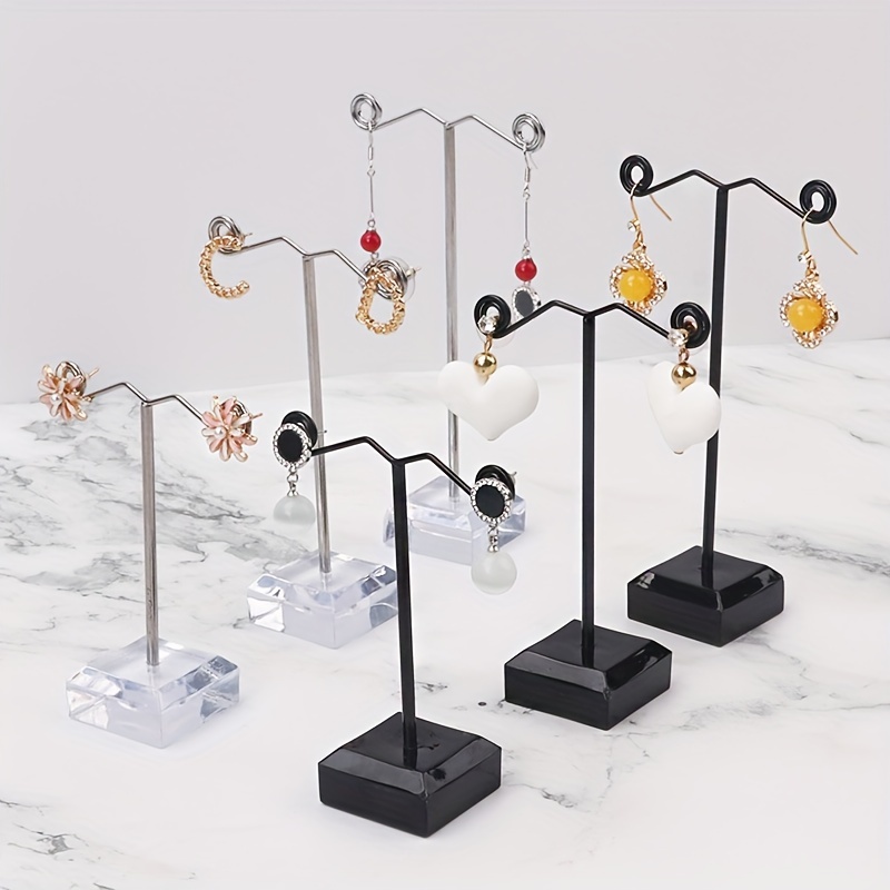 PH 10pcs Earrings Holder Organizer, Single Pair L-Shape Jewelry Displays Stand Showcase Earrings Display for Jewelry