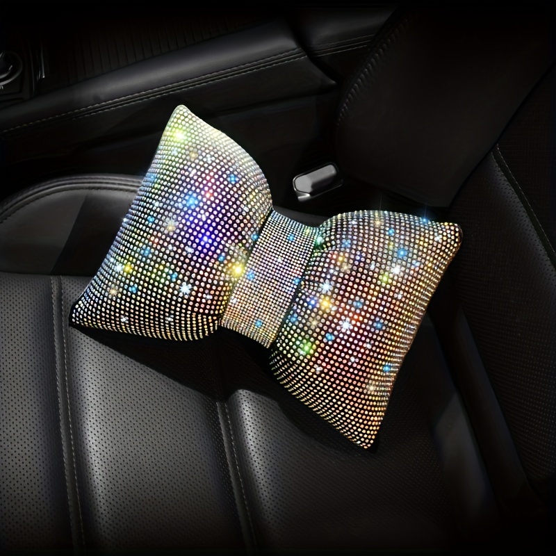 Bling Car Lumbar Pillow Cool Bling Rhinestones Bowknot Car - Temu Sweden