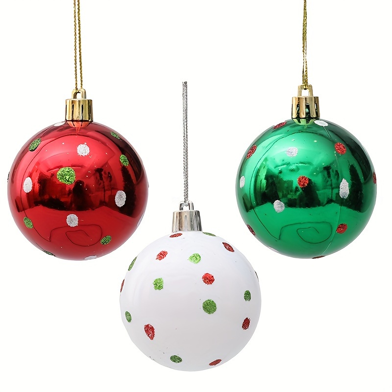 10 Pack Clear Christmas Ornaments 2.75 70mm Clear Plastic Fillable  Ornaments