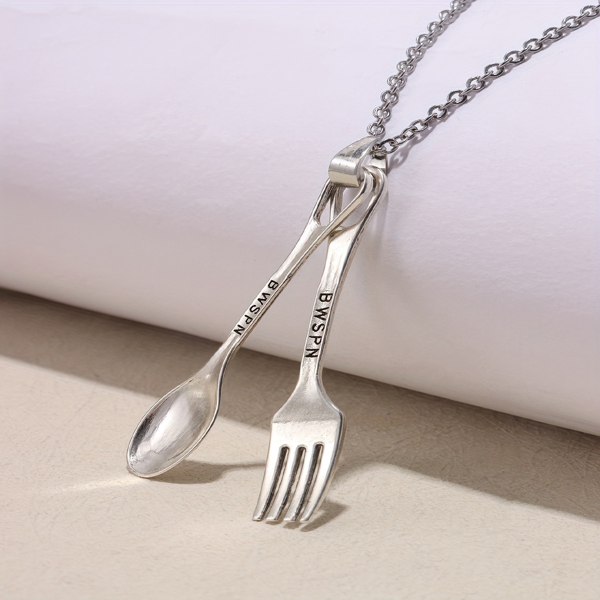 adjustable necklace women a retro spoon fork cutlery pendant Temu