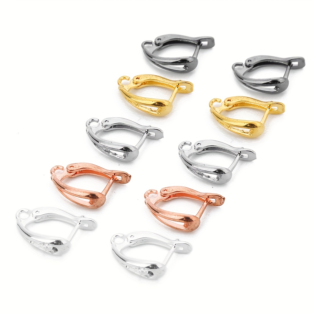 Copper U shaped Twill Ear Clip Leverback Earring Hooks Hoop - Temu