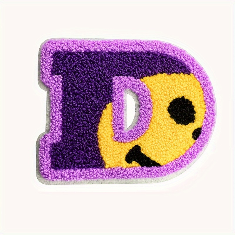 Purple Letter Patches letter Embroidery Applique Iron Heat - Temu