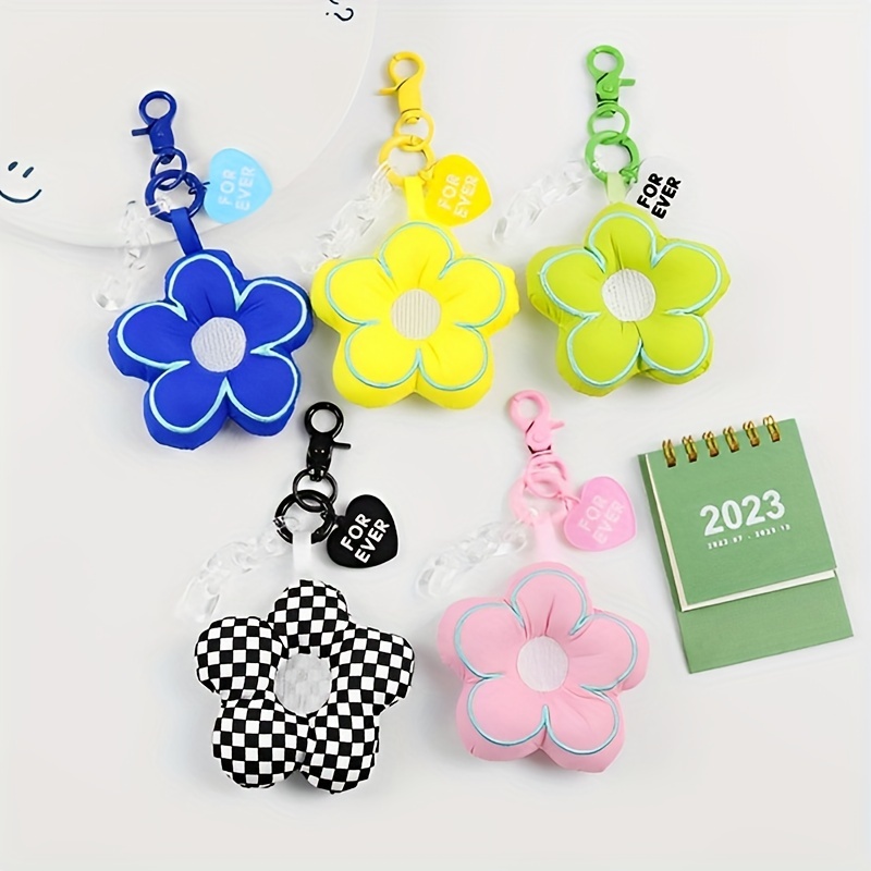 Sakura Fabric Keychain Creative Flower Plant Charms Key Ring Backpack  Ornaments Women Bag Pendant Key Holder Accessories Holiday Gift - Temu