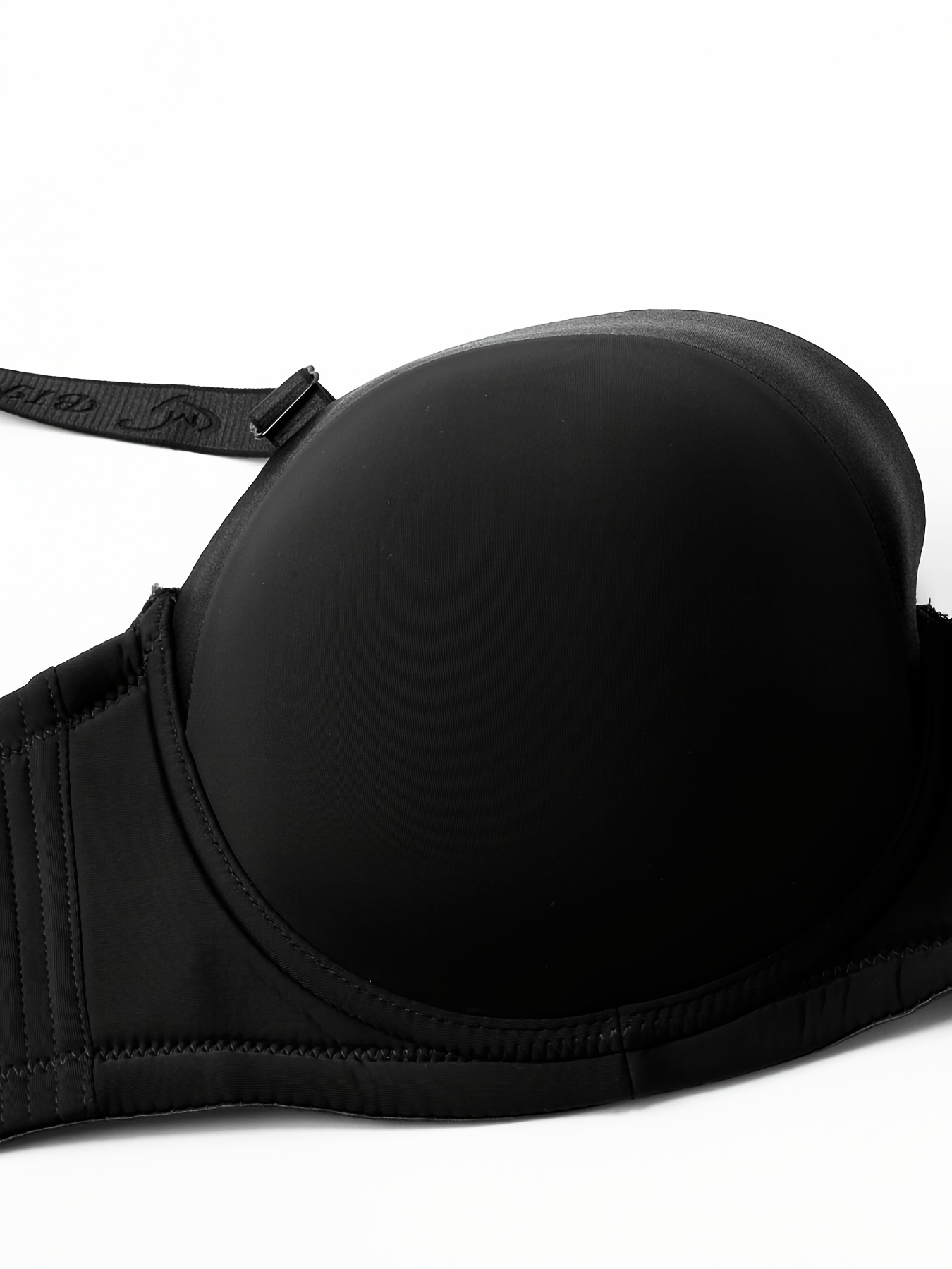 Women's Simple Bra, Plus Size Solid Non-slip Padded Underwire Convertible  Multiway Bra