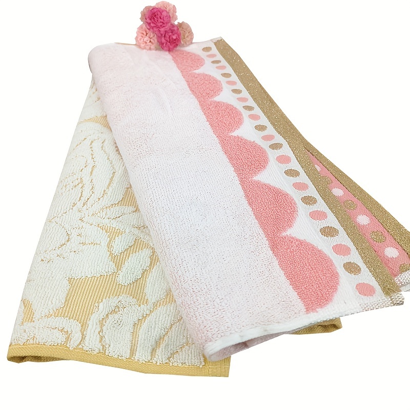 Flower Pattern Towel Set Soft Hand Towel Bath - Temu