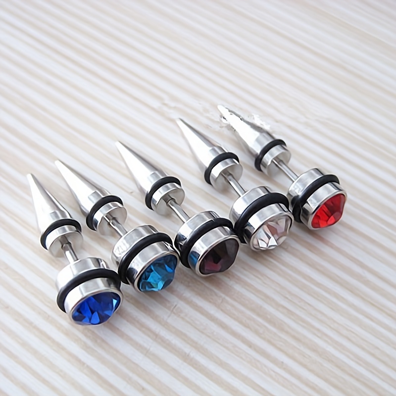 Bullet Shaped Men's Earrings, Classic Style