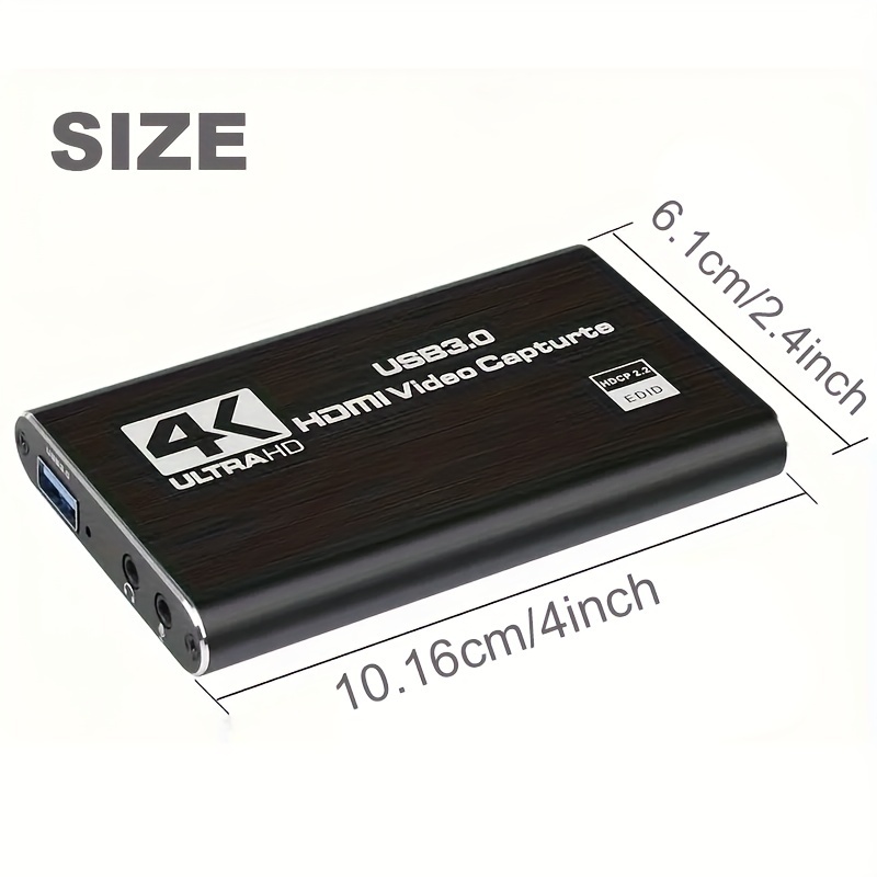 Capturadora de Video 4K HDMI USB 3.0 1080P con entrada de