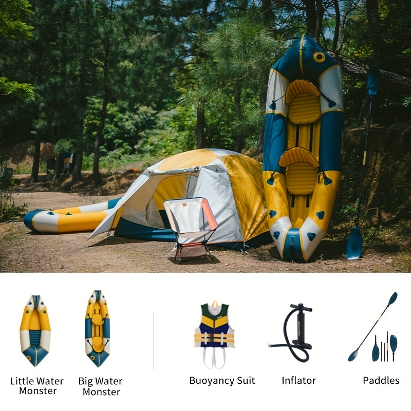 Portable Folding Inflatable Kayak Outdoor Small Fishing Boat - Temu