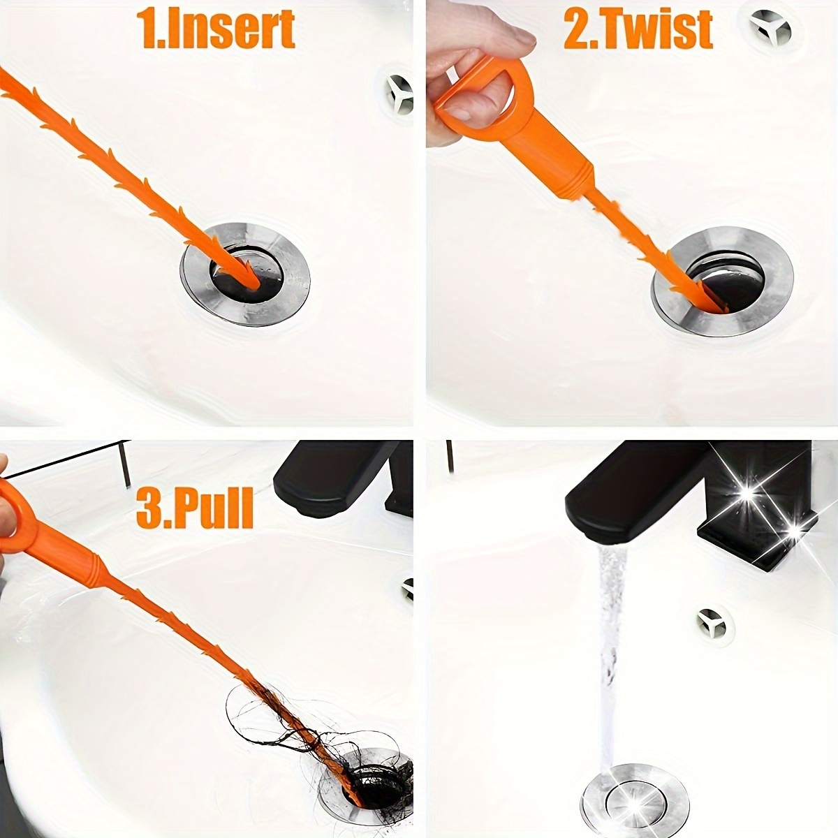 25 drain Clogging Removal Kit Drain Cleaner Hair Clogging - Temu