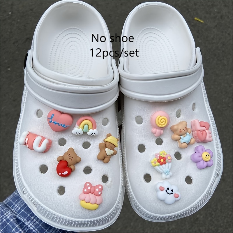 Kawaii 3d Cartoon Shoes Charms For Clogs Sandals - Temu