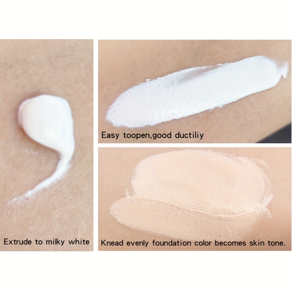 3/5pcs Color-Changing Foundation: Instantly Match Your Skin Tone with Just A Blend! More Suitable for Medium And Light Skin Tone, with Color-Changing Particles - Image 4