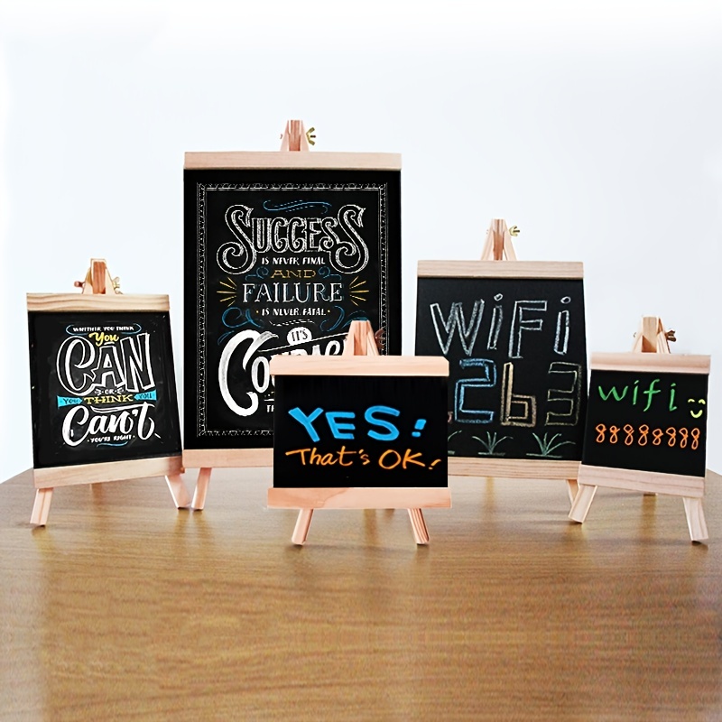 Mini Chalkboards Signs With Easel Stand Small Rectangle - Temu