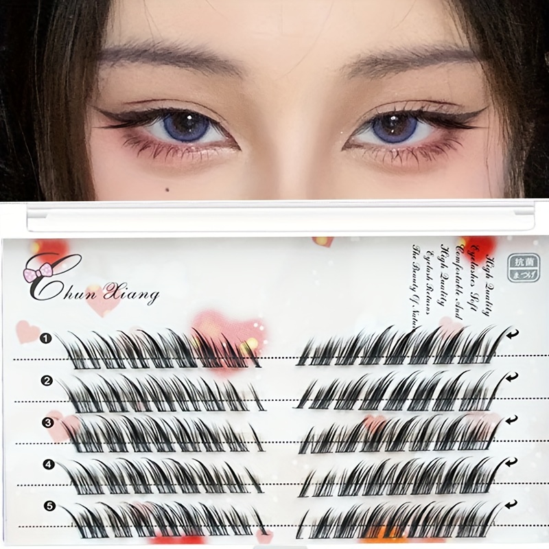 

3d Fluffy Individual Cluster Eyelash Extension Segmented Natural Faux Mink Fox Eye Effect Makeup Lashes Individual False Eyelashes