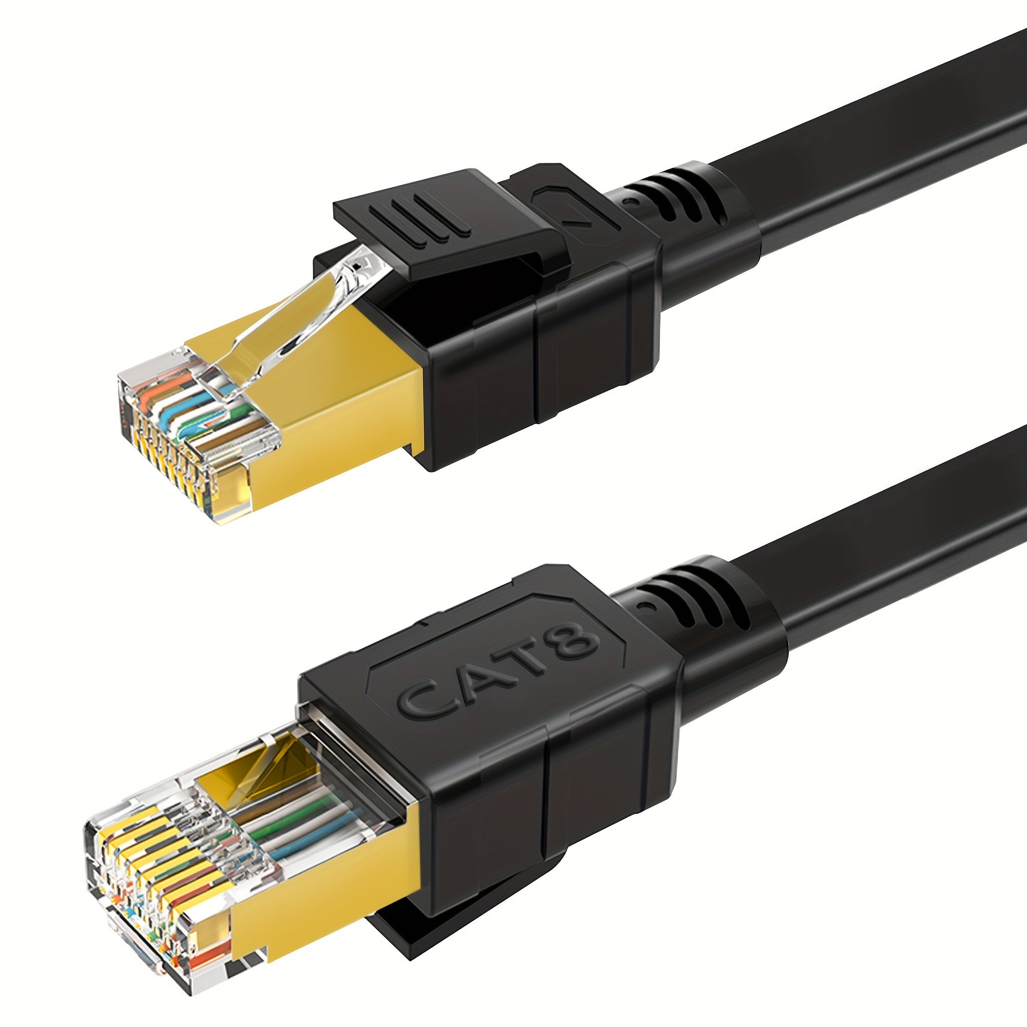 Vention Câble Ethernet Cat8 SFTP 40Gbps, câble réseau RJ45 Super rapide,  connecteur plaqué or pour Modem routeur