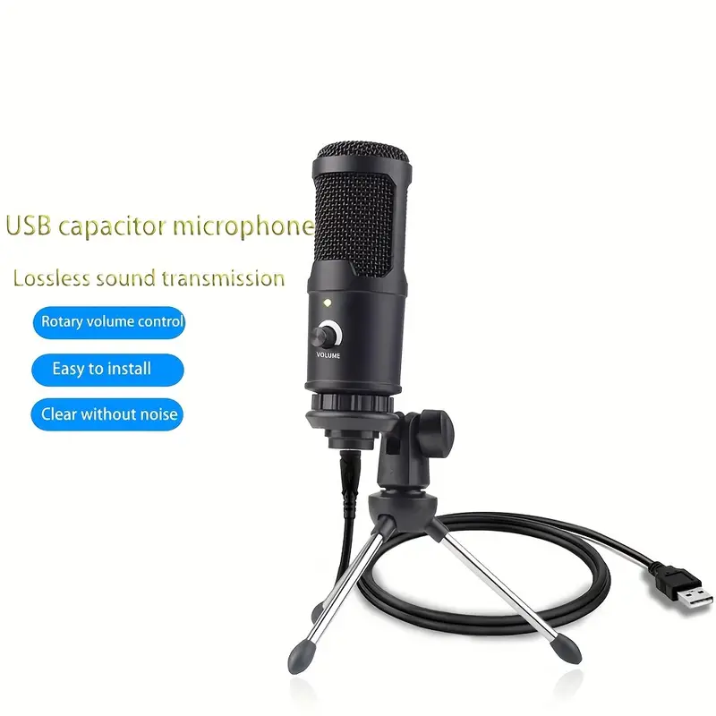 Usb Microphone fifine Metal Condenser Recording Microphone - Temu