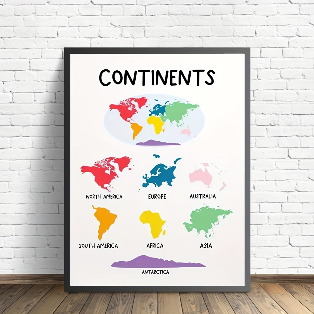 Carte du Monde, Gratter, continents, pays, océans, activités, décor,  poster