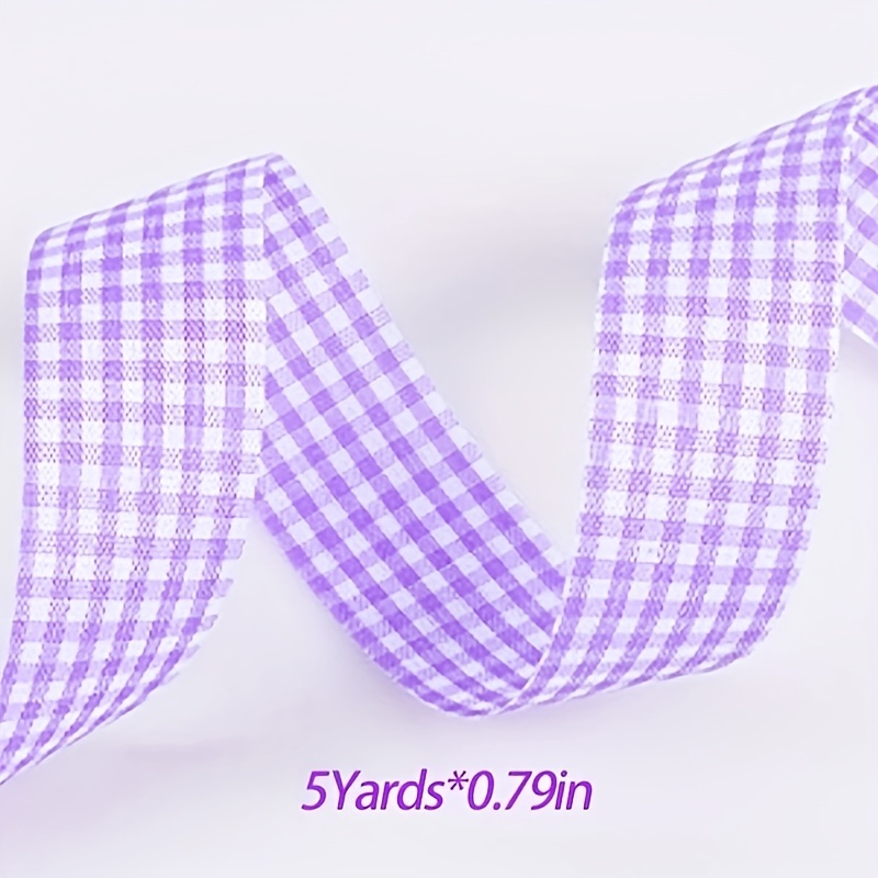 5 Yards Color Plaid With Checkered Ribbon Baked - Temu