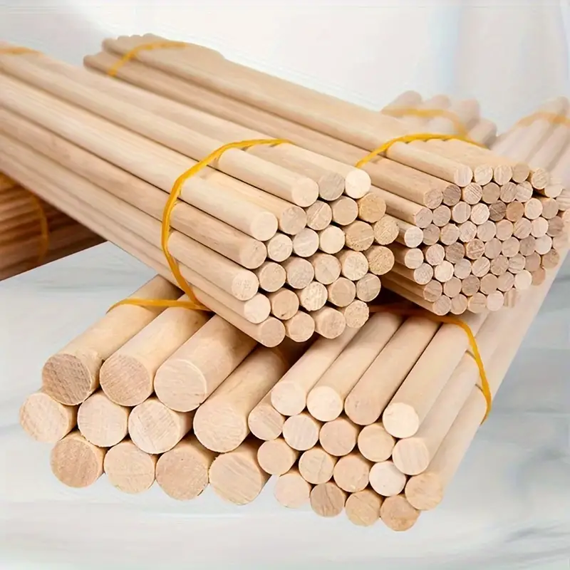 Wooden Dowel Sticks 4 Sizes Round Sticks For Christmas - Temu