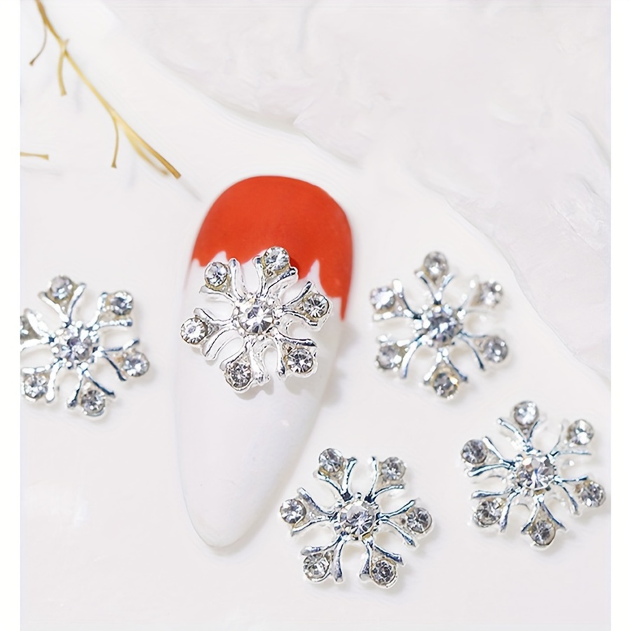 GENEMA Rotating Snowflake Lollipop Nail Charms Nail Crystal Rhinestones for  3D Nail Art Design DIY Crafting Jewelry Accessories