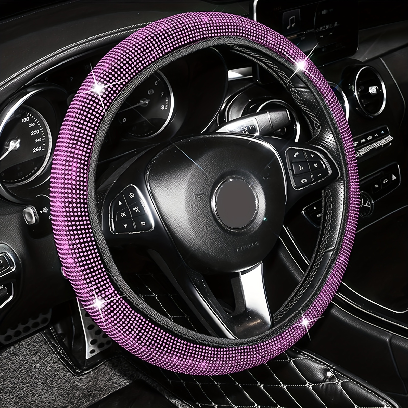 Glam Up Your Car With Artificial Diamond Swan Set! - Temu Poland