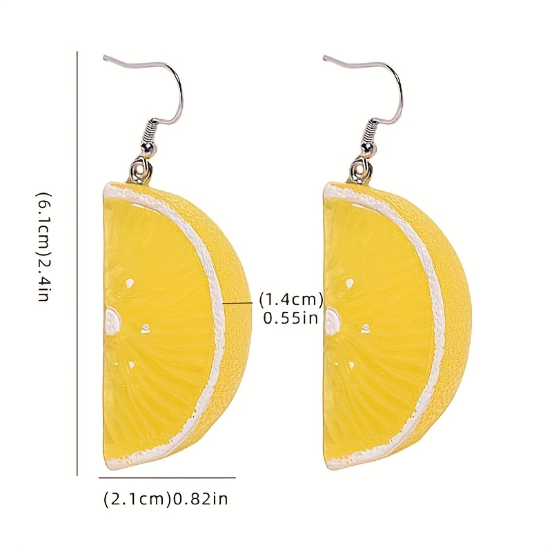 Funny Orange Fruit Drop Earrings Men Holiday Party Ear - Temu