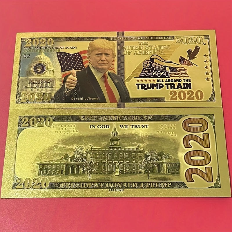 5 Dollar Commemorative Collectible Premium Replica Paper Money Bill 24k  Gold Plated Fake Currency Banknote Art Holiday Decoration