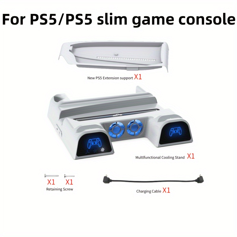 For PS5 Slim Host Multifunctional Heat Dissipation Base For P5 Game  Controller