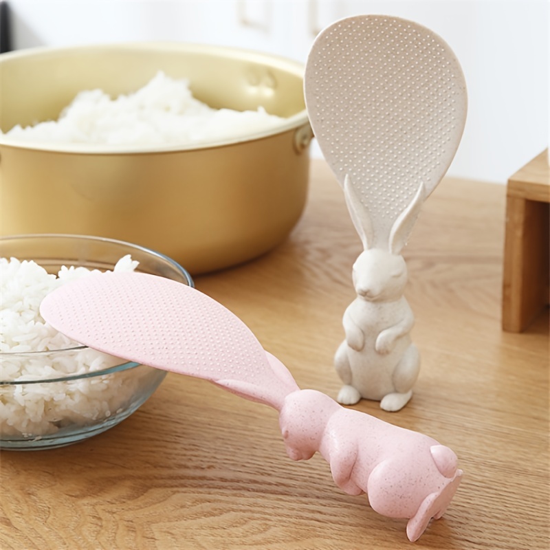 1psc Creative Lovely Rice Scoop nonstick spatula Plastic short