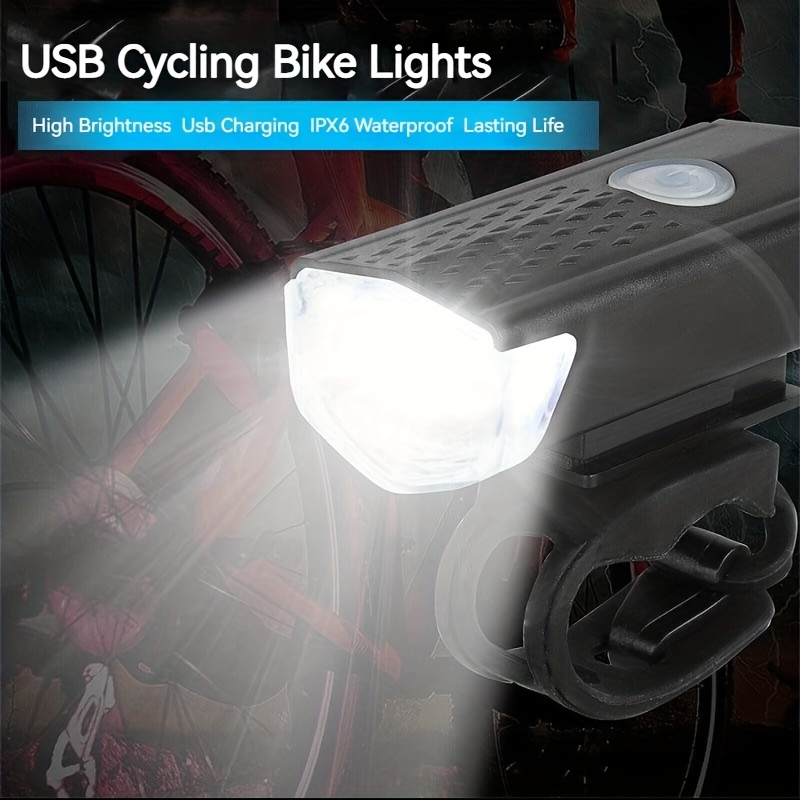 USB wiederaufladbare LED Fahrradleuchten Set, Ultra Bright Vorne und hinten  Fahrradlicht, IPX5 Wasserdichte Mountain Road Cycle Scheinwerfer und  Rücklicht Set für Männer Frauen Kinder (Schwarz)
