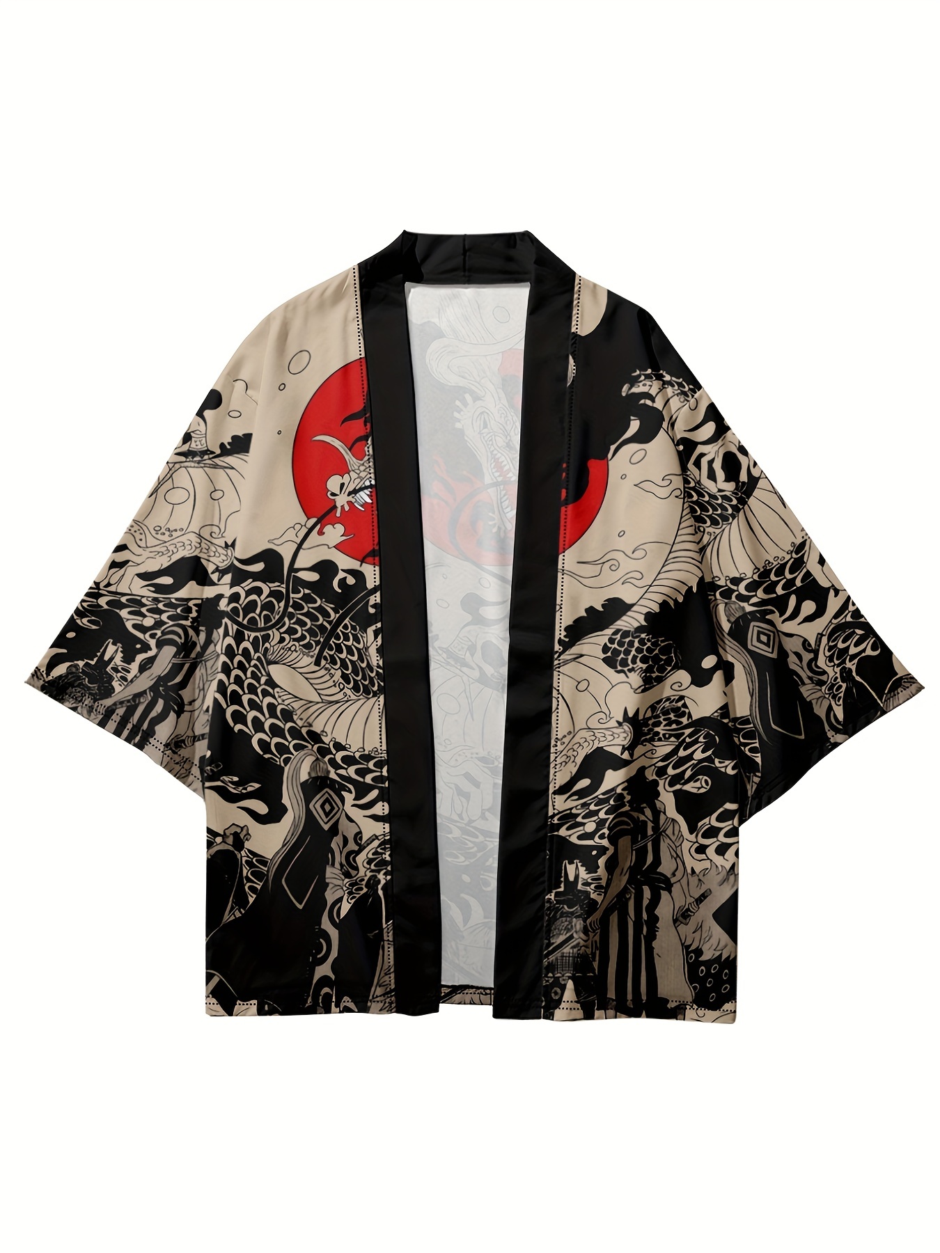 Men Kimono Jacket, Japan Harajuku Streetwear Samurai Clothes