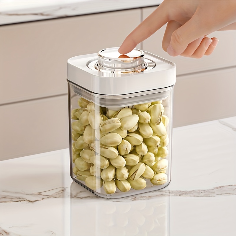 Airtight Food Storage Container Plastic Clear Jars with Easy Lock Lid  Kitchen Pantry Organizer Spaghetti Cereals Storage Bin